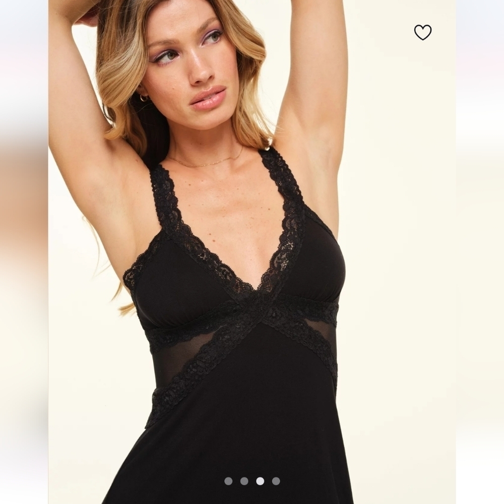 NWT Adore Me Black Primrose Nightgown - Picture 2 of 5